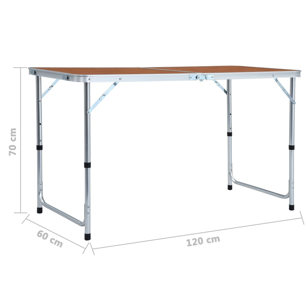 vidaXL Foldable Camping Table Aluminium 120x60 cm - Lightweight & Durable Camping Table Cosy Camping Co.   