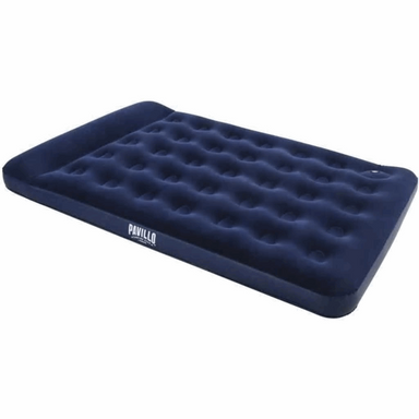 Bestway Inflatable Flocked Airbed with Built-in Foot Pump Sleeping Mats and Airbeds Cosy Camping Co. Blue  