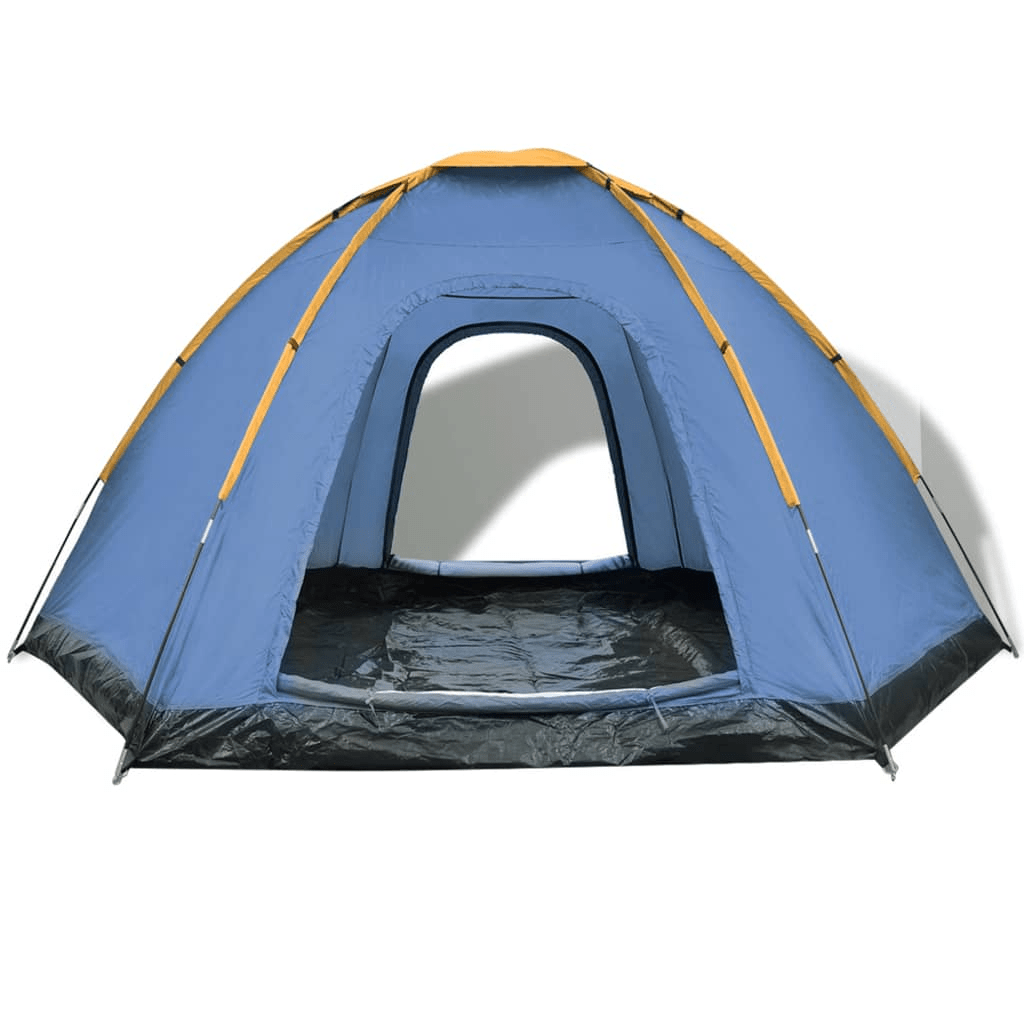 vidaXL 6-Person Tent Blue and Yellow - Perfect for Camping Adventures 6 Man Tent Cosy Camping Co.   