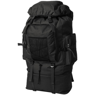 vidaXL Army-Style Backpack XXL 100 L Black - Durable and Spacious Outdoor Backpack Rucksack Cosy Camping Co. Black  