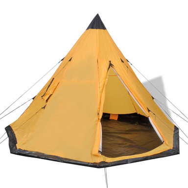vidaXL 4-person Tent Yellow - Comfortable and Durable Camping Tent 4 Man Tent Cosy Camping Co. Yellow  