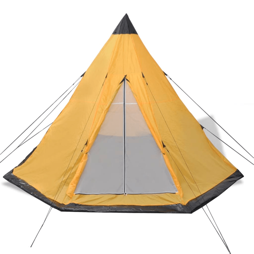 vidaXL 4-person Tent Yellow - Comfortable and Durable Camping Tent 4 Man Tent Cosy Camping Co.   