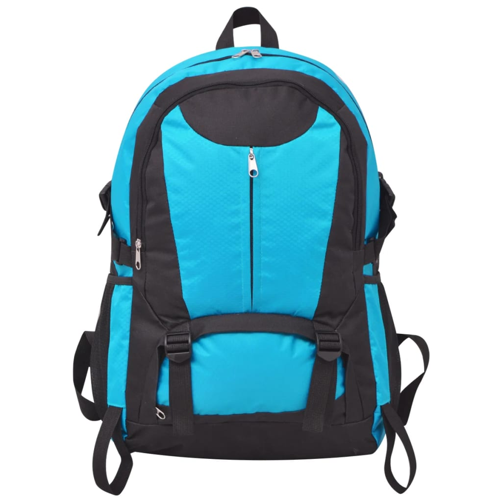 vidaXL Hiking Backpack 40 L Black and Blue - Durable and Water Repellent Rucksack Cosy Camping Co.   