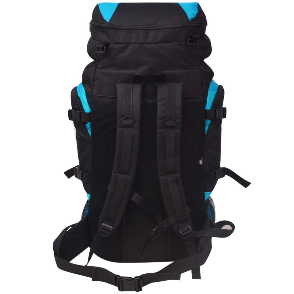 vidaXL Hiking Backpack XXL 75 L Black and Blue - Durable Outdoor Travel Gear Rucksack Cosy Camping Co.   