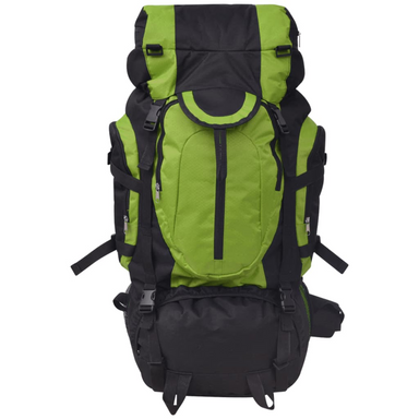 vidaXL Hiking Backpack XXL 75 L Black and Green - Spacious and Durable Rucksack Cosy Camping Co.   