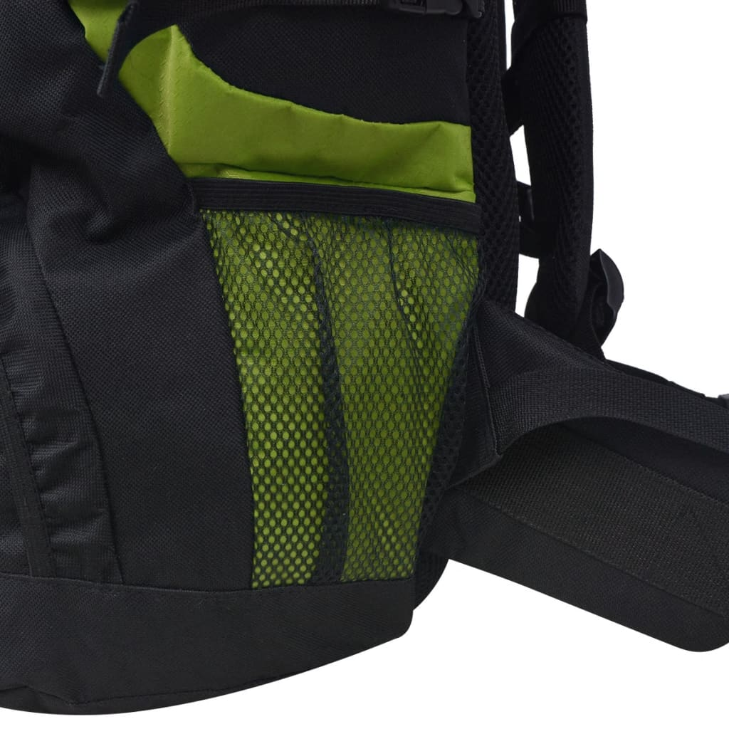 vidaXL Hiking Backpack XXL 75 L Black and Green - Spacious and Durable Rucksack Cosy Camping Co.   