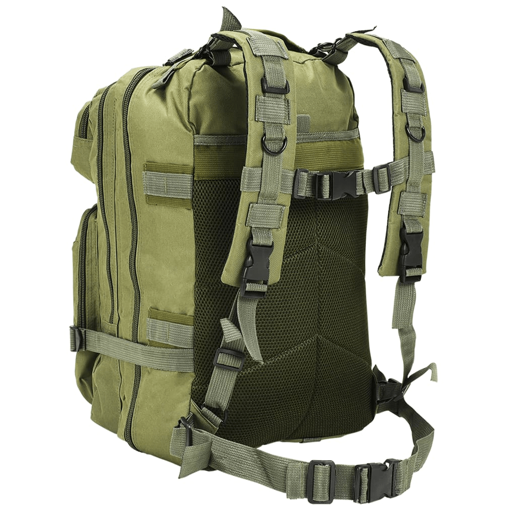 vidaXL Army-Style Backpack 50L Olive Green - Durable & Practical Rucksack Cosy Camping Co.   