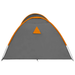 vidaXL Camping Igloo Tent 650x240x190 cm - Grey and Orange 8 Man Tent Cosy Camping Co.   