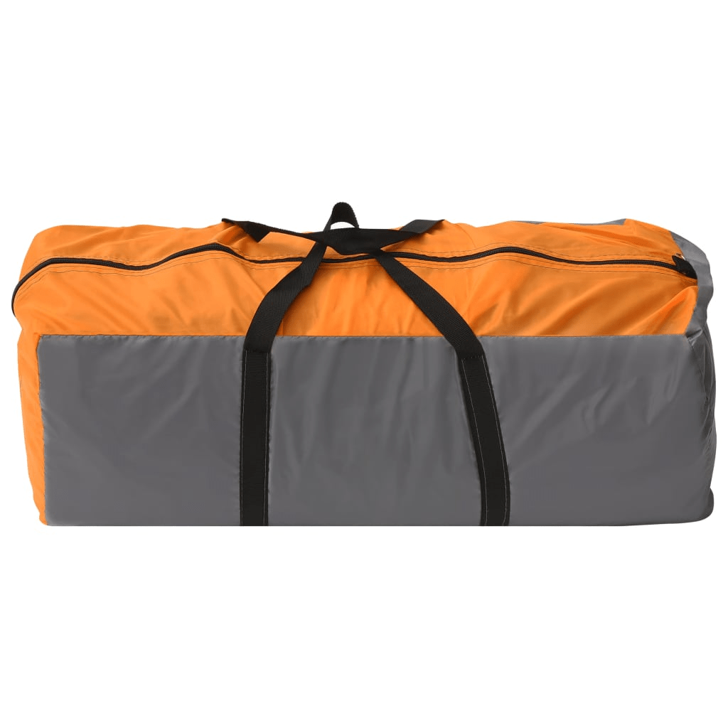 vidaXL Camping Igloo Tent 650x240x190 cm - Grey and Orange 8 Man Tent Cosy Camping Co.   