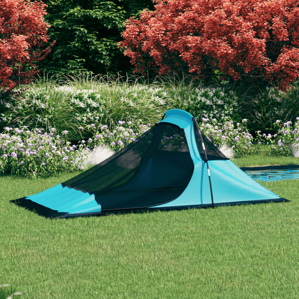 vidaXL Camping Tent 317x240x100 cm Blue - Lightweight & Easy to Set Up 6 Man Tent Cosy Camping Co.   