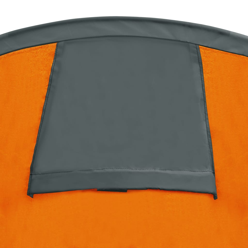 vidaXL Camping Tent - Spacious and Durable 4 Person Tent in Grey and Orange 4 Man Tent Cosy Camping Co.   