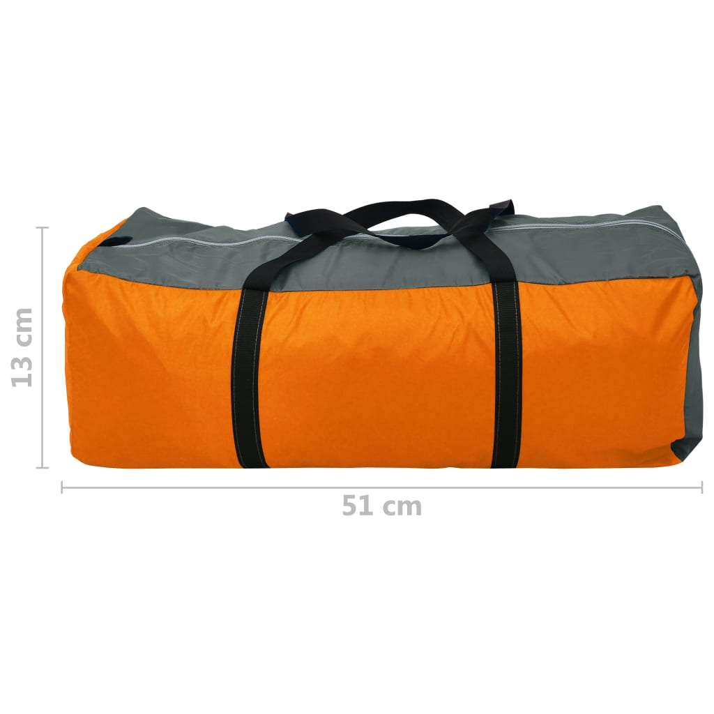 vidaXL Camping Tent - Spacious and Durable 4 Person Tent in Grey and Orange 4 Man Tent Cosy Camping Co.   