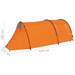 vidaXL Camping Tent - Spacious and Durable 4 Person Tent in Grey and Orange 4 Man Tent Cosy Camping Co.   