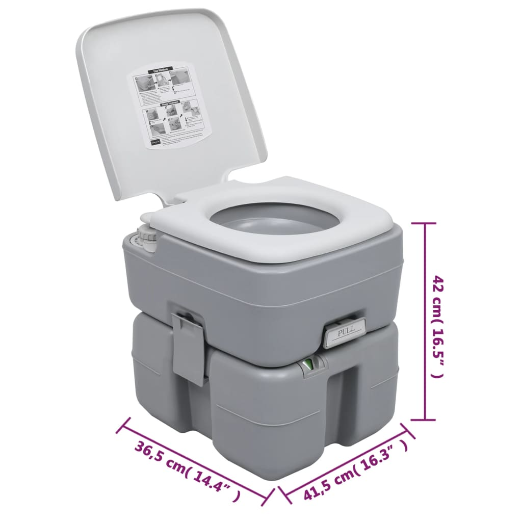 vidaXL Portable Camping Toilet and Handwash Stand Set with Water Tank - Convenient and Hygienic Portable Toilets Cosy Camping Co.   