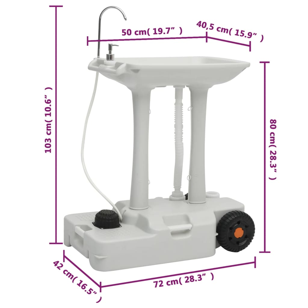 vidaXL Portable Camping Toilet and Handwash Stand Set with Water Tank - Convenient and Hygienic Portable Toilets Cosy Camping Co.   