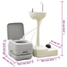 vidaXL Portable Camping Toilet and Handwash Stand Set with Water Tank Portable Toilets Cosy Camping Co.   