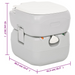 vidaXL Portable Camping Toilet Grey and White 22+12 L HDPE - Durable and Compact Portable Toilets Cosy Camping Co.   