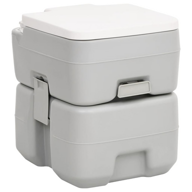 vidaXL Portable Camping Toilet Grey and White 20+10 L HDPE - Lightweight and Durable Portable Toilets Cosy Camping Co.   