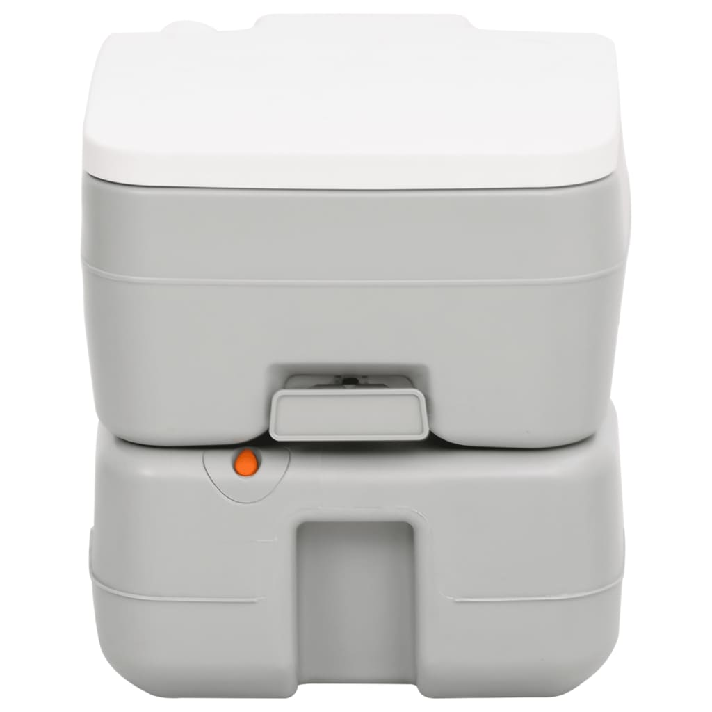 vidaXL Portable Camping Toilet Grey and White 15+10 L HDPE - Compact and Lightweight Design Portable Toilets Cosy Camping Co.   