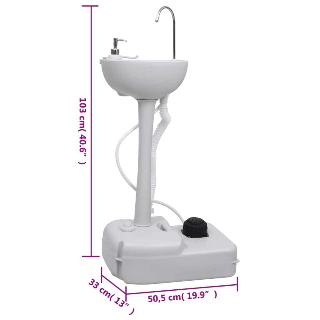 vidaXL Portable Camping Toilet and Handwash Stand Set with Water Tank - Compact and Convenient Portable Toilets Cosy Camping Co.   