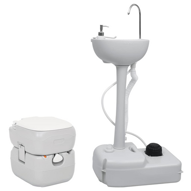 vidaXL Portable Camping Toilet and Handwash Stand Set - Lightweight and Compact Design Portable Toilets Cosy Camping Co.   