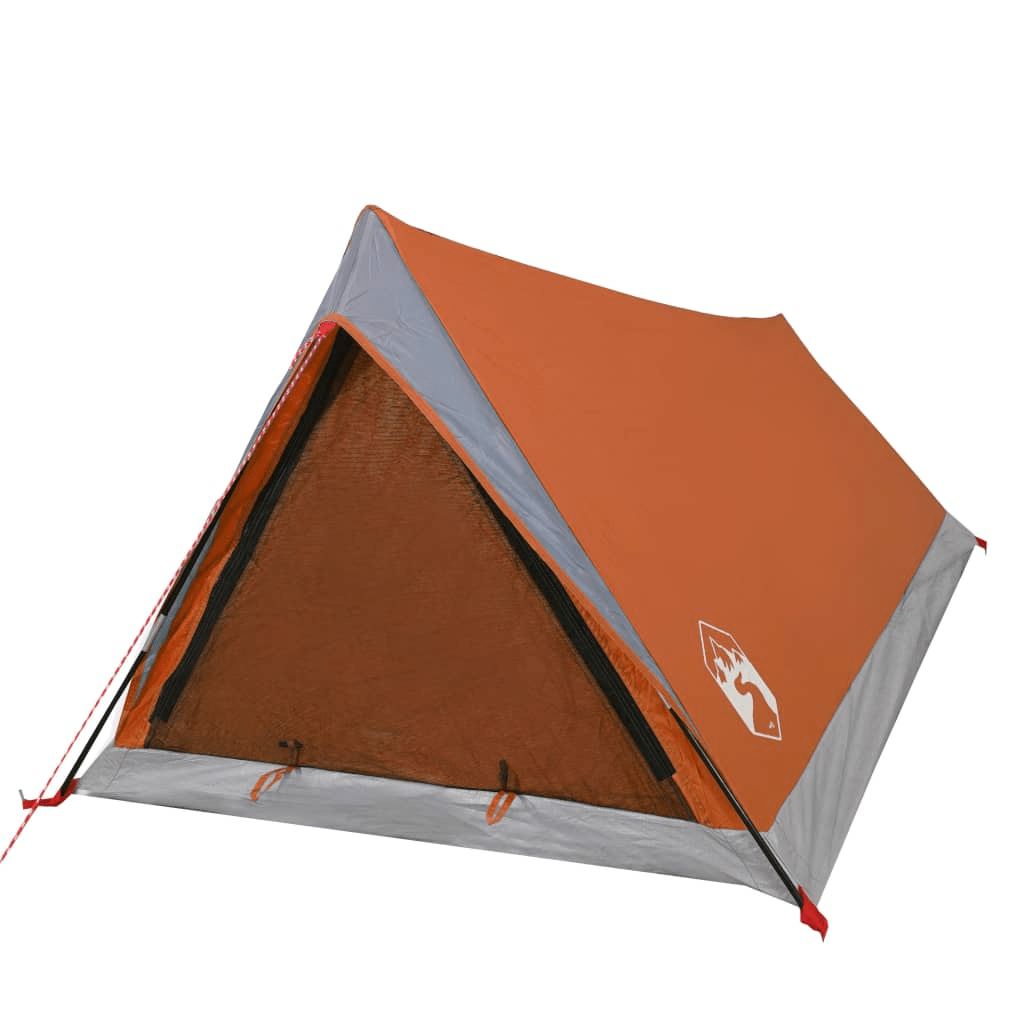 vidaXL Camping Tent 2-Person Grey and Orange Waterproof - Lightweight and Portable 2 Man Tent Cosy Camping Co.   