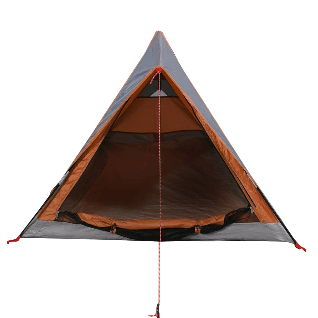 vidaXL Camping Tent 2-Person Grey and Orange Waterproof - Lightweight and Portable 2 Man Tent Cosy Camping Co.   