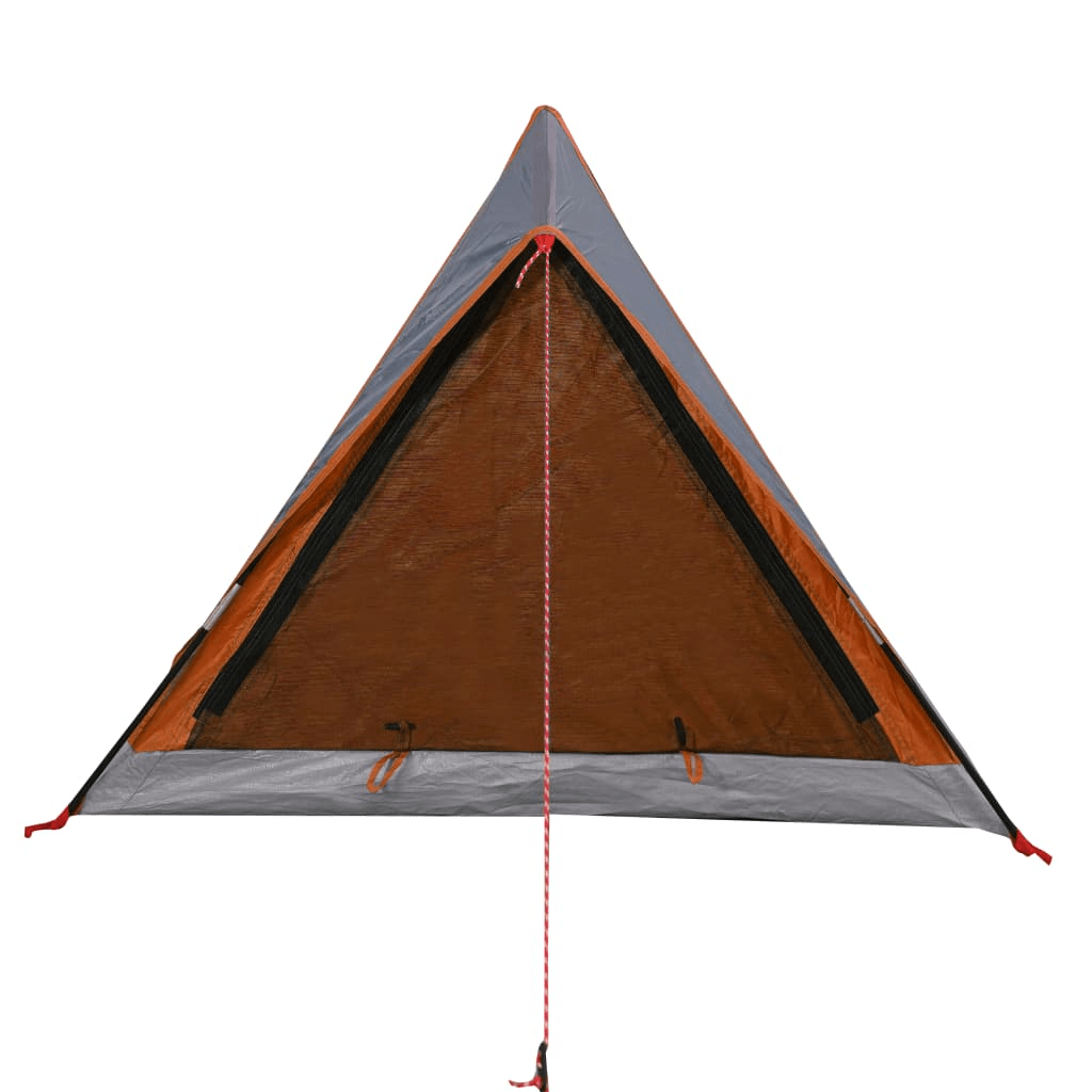 vidaXL Camping Tent 2-Person Grey and Orange Waterproof - Lightweight and Portable 2 Man Tent Cosy Camping Co.   