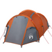 vidaXL Camping Tent Tunnel 3-Person - Grey and Orange - Waterproof 3 Man Tent Cosy Camping Co.   