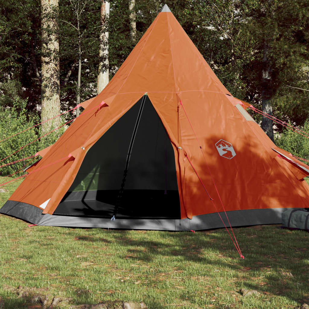vidaXL Camping Tent 4 Persons Grey&Orange - Ultimate Protection and Comfort 4 Man Tent Cosy Camping Co. Orange  