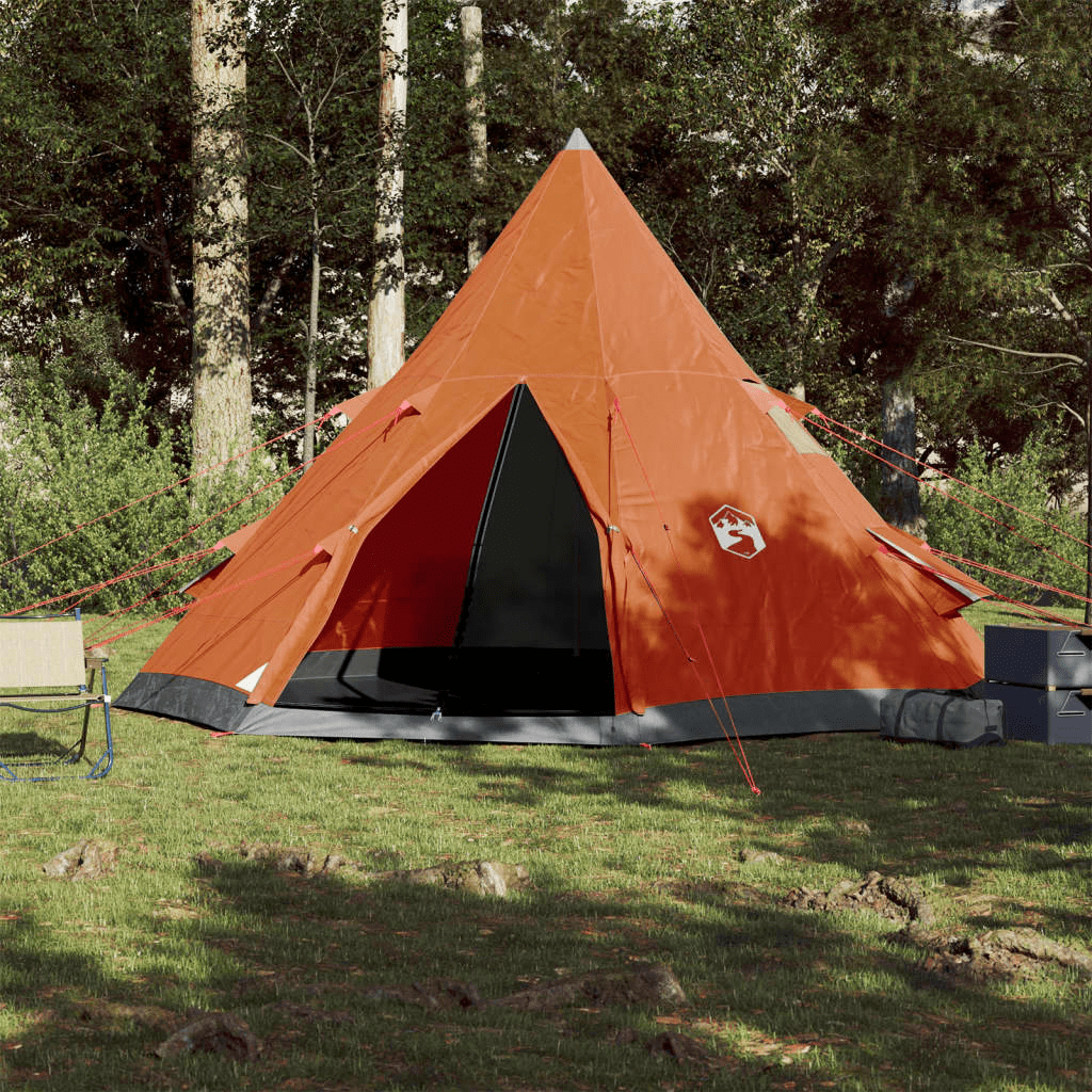 vidaXL Camping Tent 4 Persons Grey&Orange - Ultimate Protection and Comfort 4 Man Tent Cosy Camping Co.   