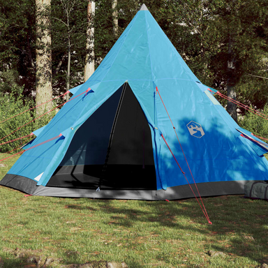vidaXL Camping Tent Tipi 4-Person Blue Waterproof - Outdoor Adventure Essential 4 Man Tent Cosy Camping Co. Blue  