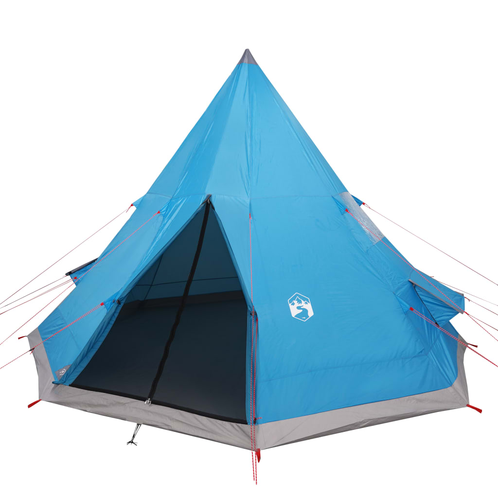vidaXL Camping Tent Tipi 4-Person Blue Waterproof - Outdoor Adventure Essential 4 Man Tent Cosy Camping Co.   