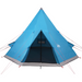 vidaXL Camping Tent Tipi 4-Person Blue Waterproof - Outdoor Adventure Essential 4 Man Tent Cosy Camping Co.   