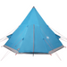 vidaXL Camping Tent Tipi 4-Person Blue Waterproof - Outdoor Adventure Essential 4 Man Tent Cosy Camping Co.   