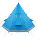 vidaXL Camping Tent Tipi 4-Person Blue Waterproof - Outdoor Adventure Essential 4 Man Tent Cosy Camping Co.   