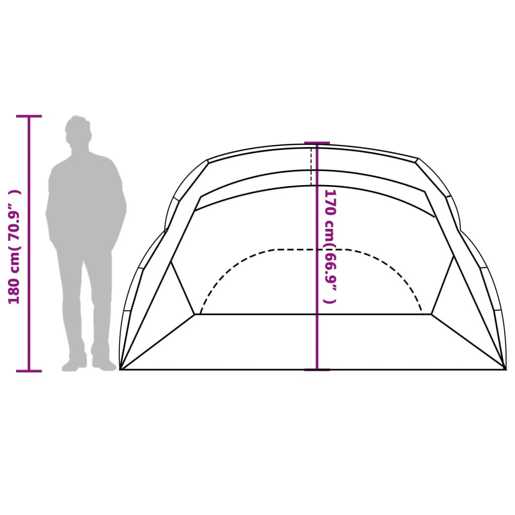 vidaXL Beach Tent Grey 274x178x170/148 cm - Waterproof and Wind Resistant Beach Tent Cosy Camping Co.   