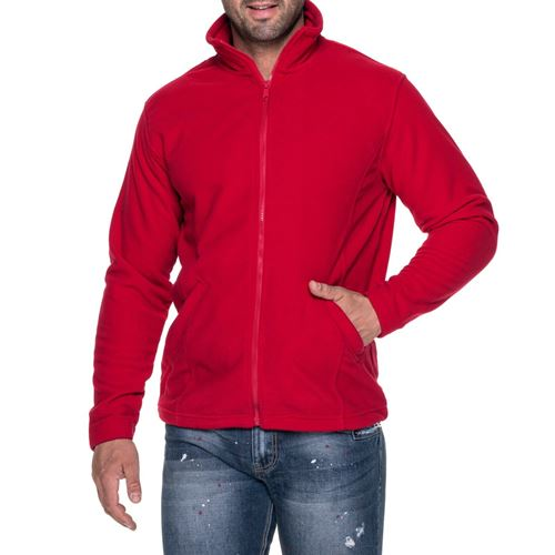 Premium Men's Microfleece Jacket - Lightweight, Warm, and Stylish Mens Jacket Cosy Camping Co. Red L 