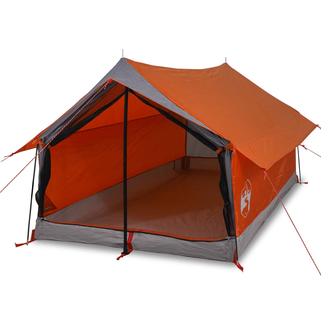 vidaXL Camping Tent 2-Person Grey and Orange Waterproof - Explore the Outdoors with Confidence 2 Man Tent Cosy Camping Co.   