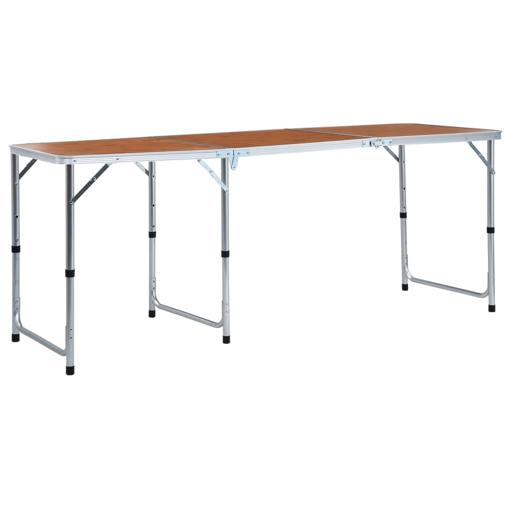 vidaXL Foldable Camping Table Aluminium 180x60 cm - Portable and Durable Camping Table Cosy Camping Co.   