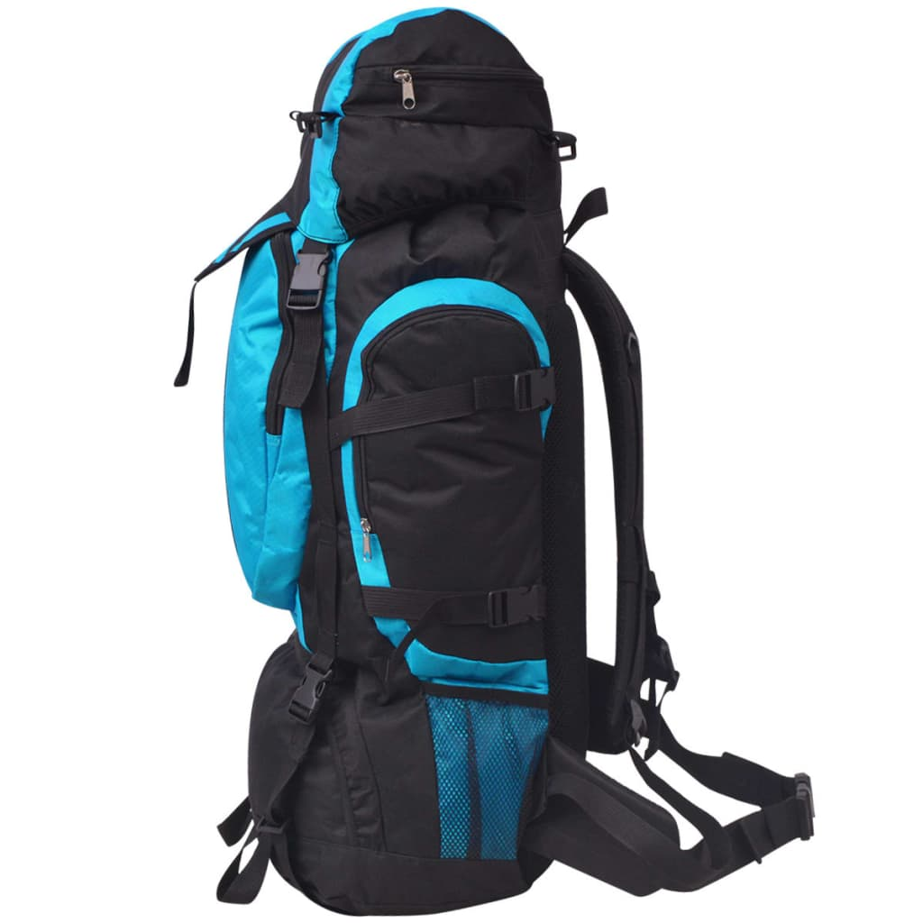 vidaXL Hiking Backpack XXL 75 L Black and Blue - Durable Outdoor Travel Gear Rucksack Cosy Camping Co.   