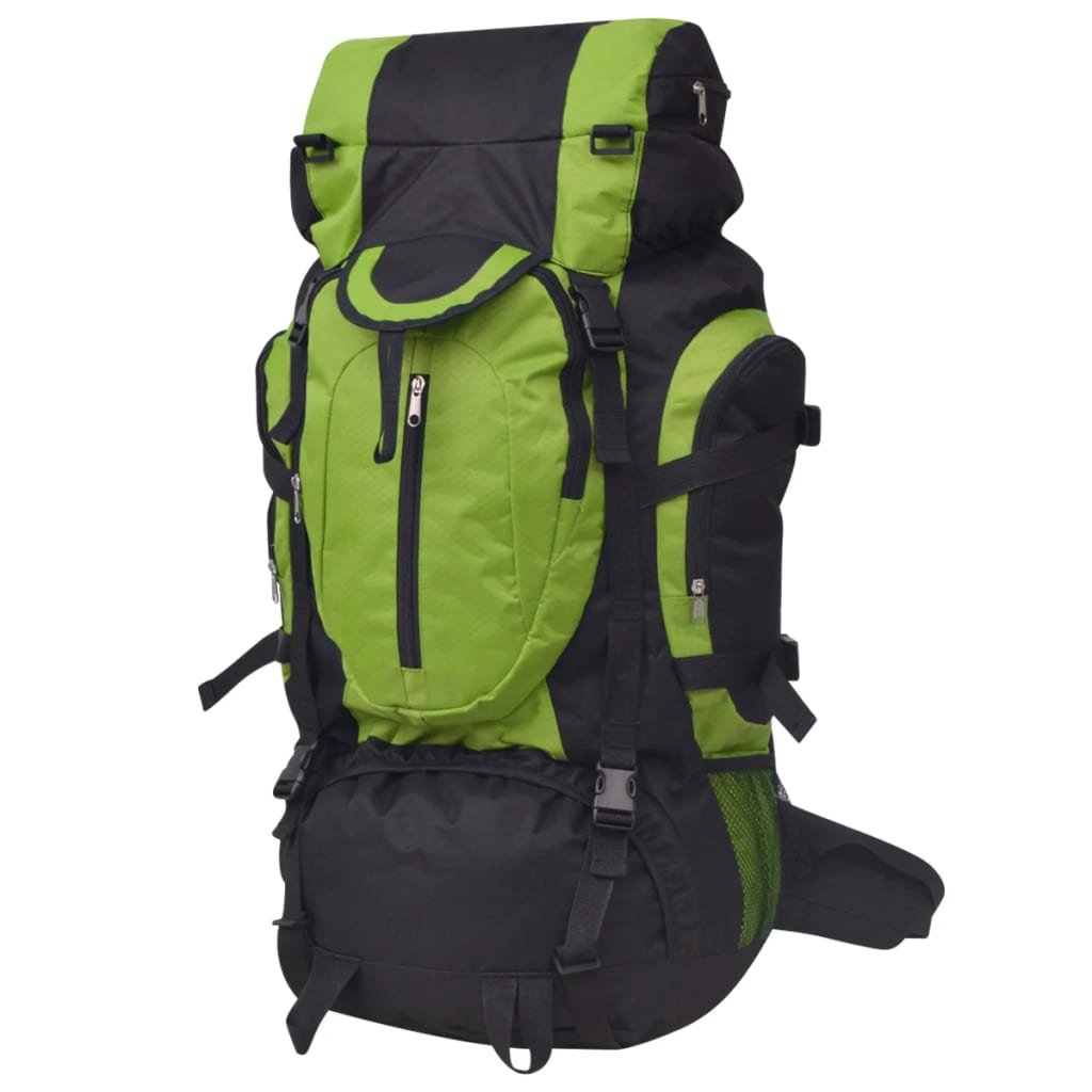 vidaXL Hiking Backpack XXL 75 L Black and Green - Spacious and Durable Rucksack Cosy Camping Co.   