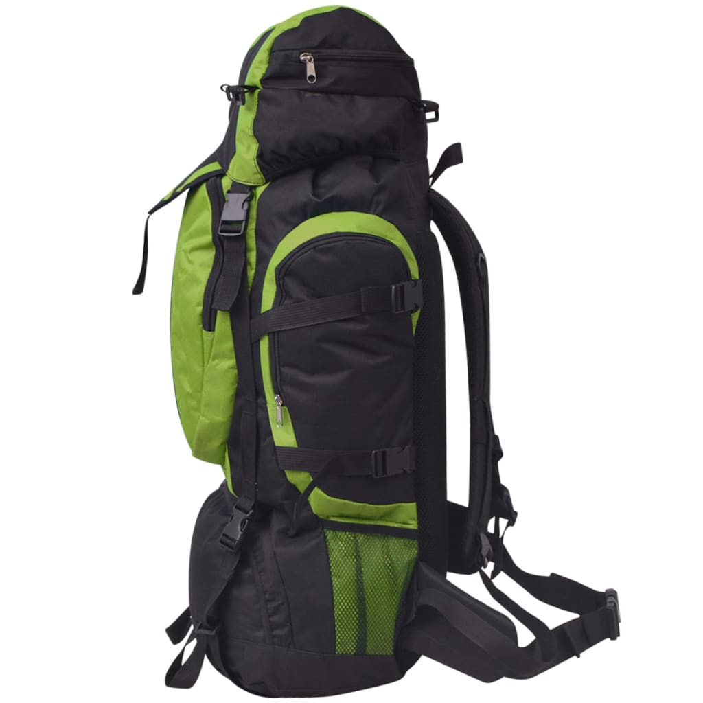 vidaXL Hiking Backpack XXL 75 L Black and Green - Spacious and Durable Rucksack Cosy Camping Co.   