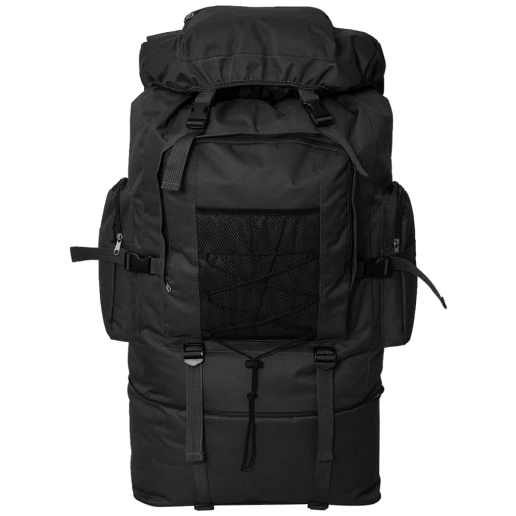 vidaXL Army-Style Backpack XXL 100 L Black - Durable and Spacious Outdoor Backpack Rucksack Cosy Camping Co.   