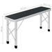 vidaXL Folding Camping Table with 2 Benches - Aluminium Grey Camping Table Cosy Camping Co.   