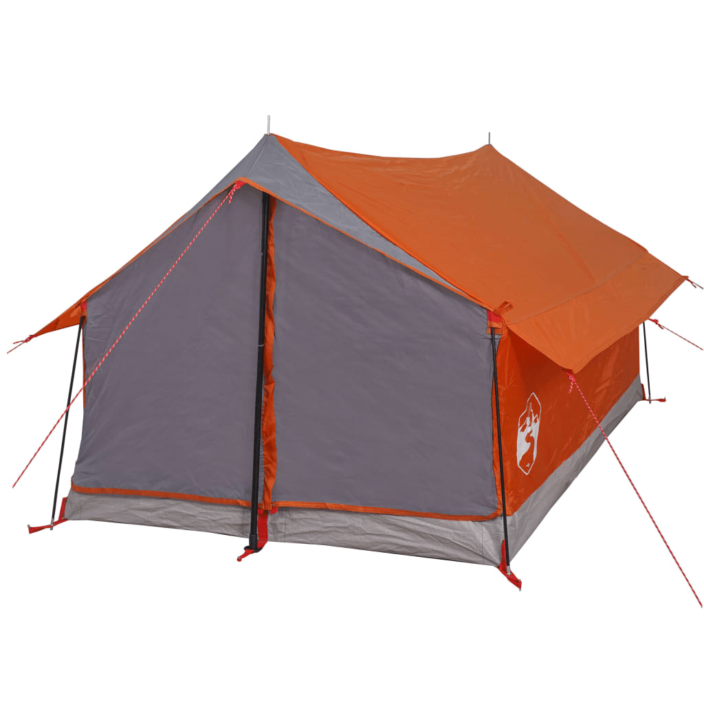 vidaXL Camping Tent 2-Person Grey and Orange Waterproof - Explore the Outdoors with Confidence 2 Man Tent Cosy Camping Co.   