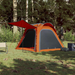vidaXL Camping Tent 4-Person Grey and Orange Quick Release Waterproof - Stay Dry and Comfortable on Your Outdoor Adventures 4 Man Tent Cosy Camping Co.   