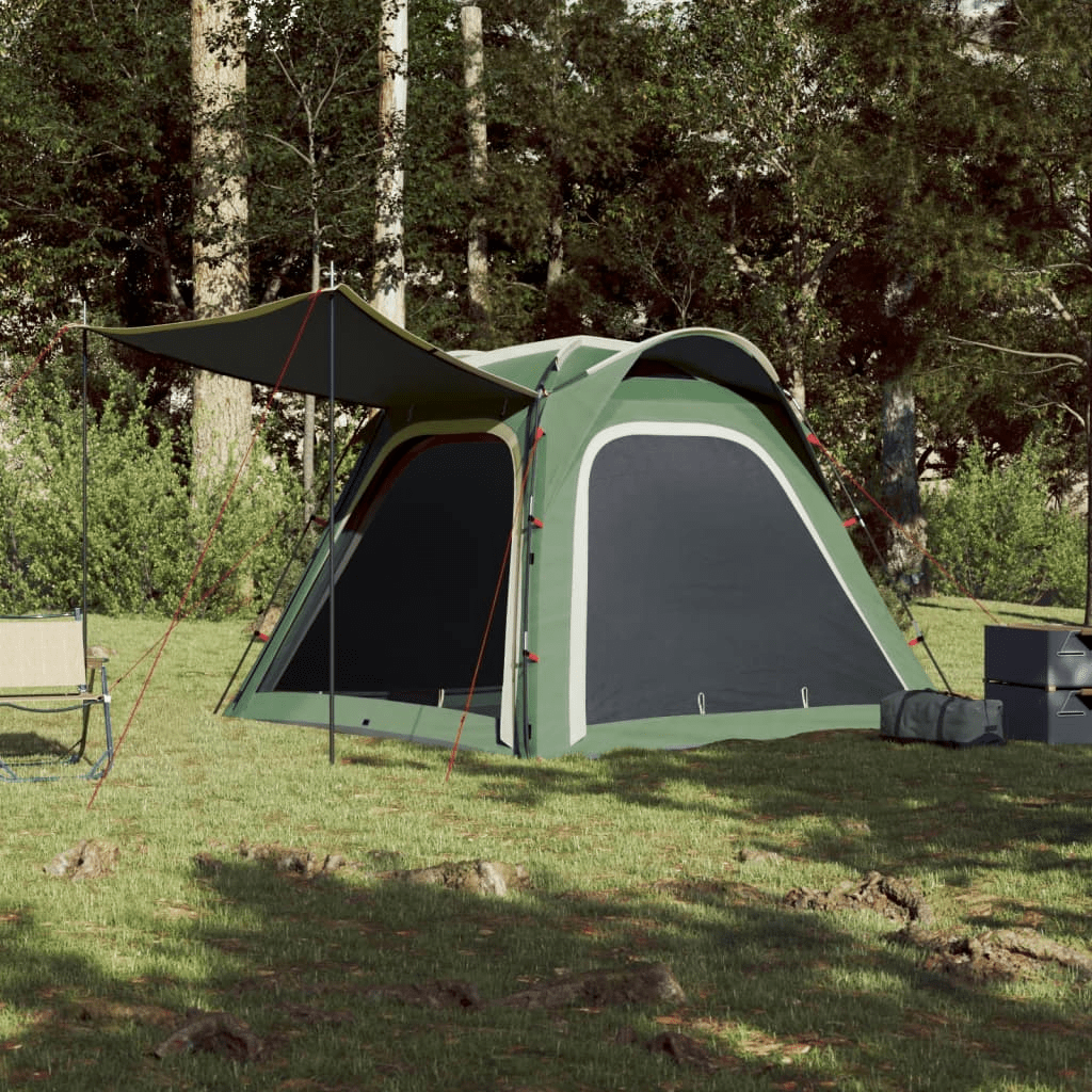 vidaXL Camping Tent 4-Person Green Quick Release Waterproof - Explore the Outdoors 4 Man Tent Cosy Camping Co.   