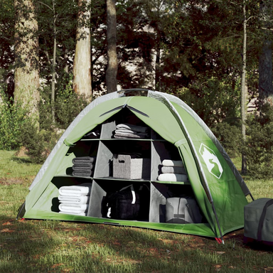 vidaXL Storage Tent 9 Compartments Green Waterproof - Ample Storage Space | Easy Setup & Takedown | Lightweight & Portable Storage Tent Cosy Camping Co. Green  