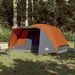 vidaXL Family Tent with Porch - 6-Person Grey and Orange, Waterproof Camping Tent 6 Man Tent Cosy Camping Co.   
